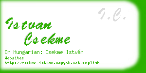 istvan csekme business card
